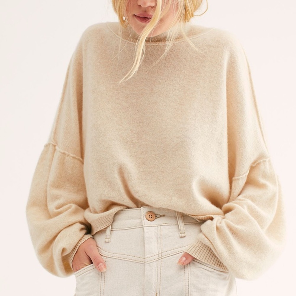 Free People Cashmere Turtleneck Sweater